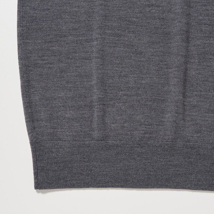 uniqlo extra fine merino v-ringad herrtröja grön