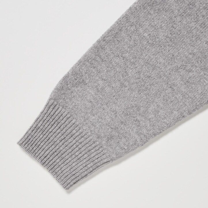 uniqlo premium lammullströjor med v-ringning för herrar grå