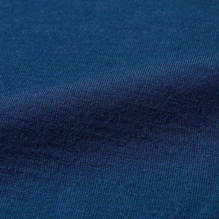 uniqlo 100 extra fin merinoull herrtröja med halv dragkedja marinblå