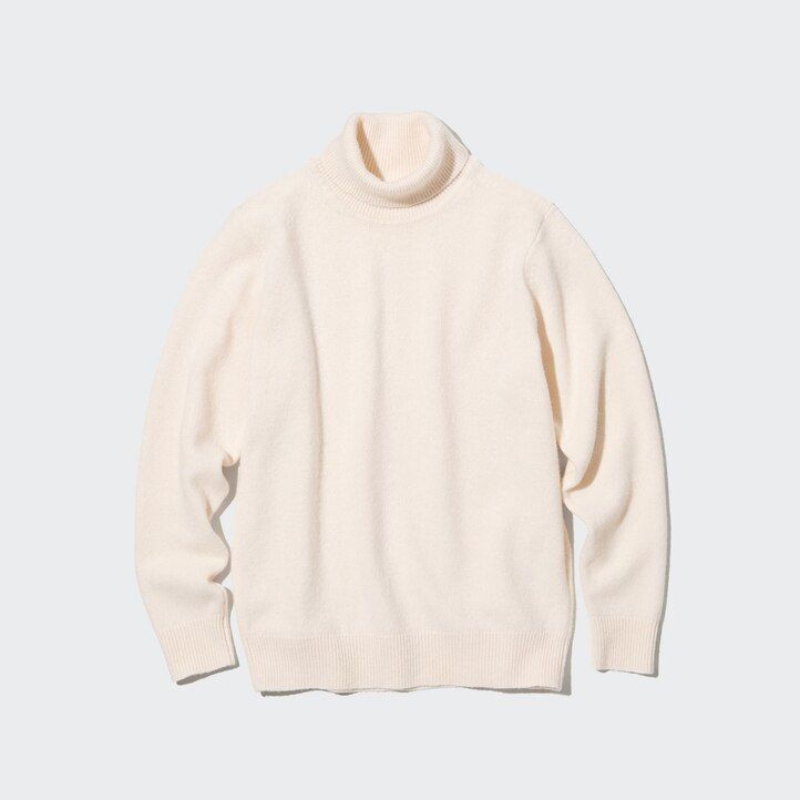 uniqlo premium lammullströjor för män svarta