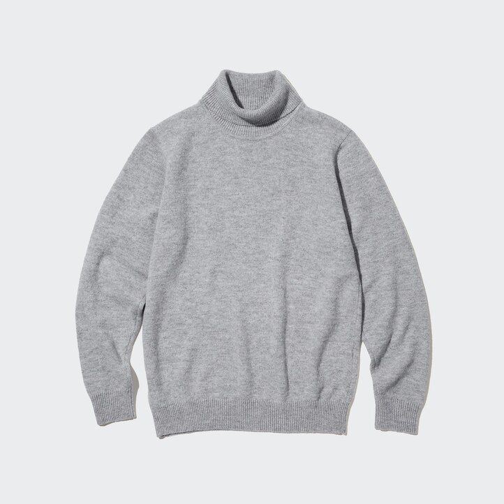 uniqlo premium lammull herrtröjor blå