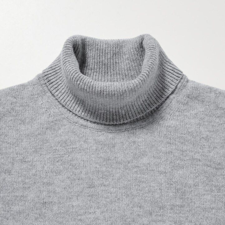 uniqlo premium lammull herrtröjor blå