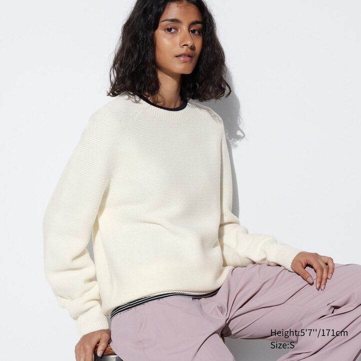 uniqlo 3d knit seamless crew neck herrtröjor rosa