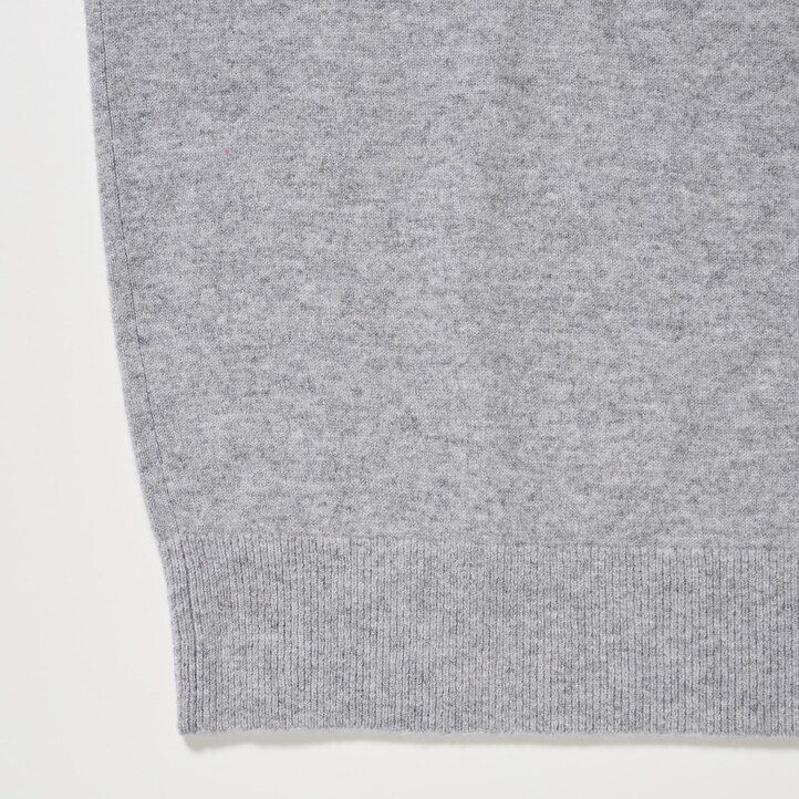grå uniqlo 100 shmere tröjor med v-ringning för män