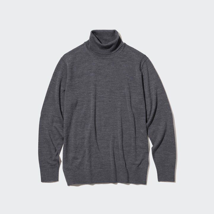 vita uniqlo 100 extra fin merinoull herrtröjor