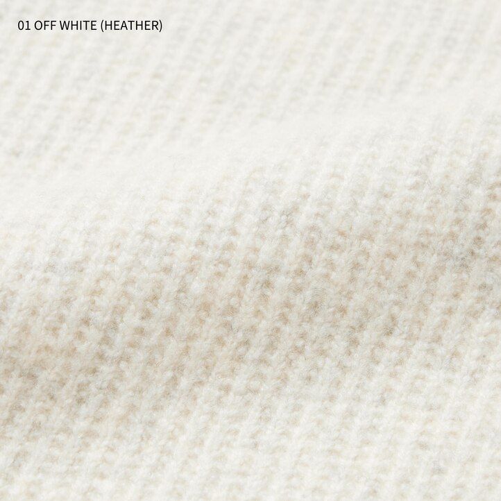 herr uniqlo 3d knit seamless souffle garn mock neck tröjor bruna