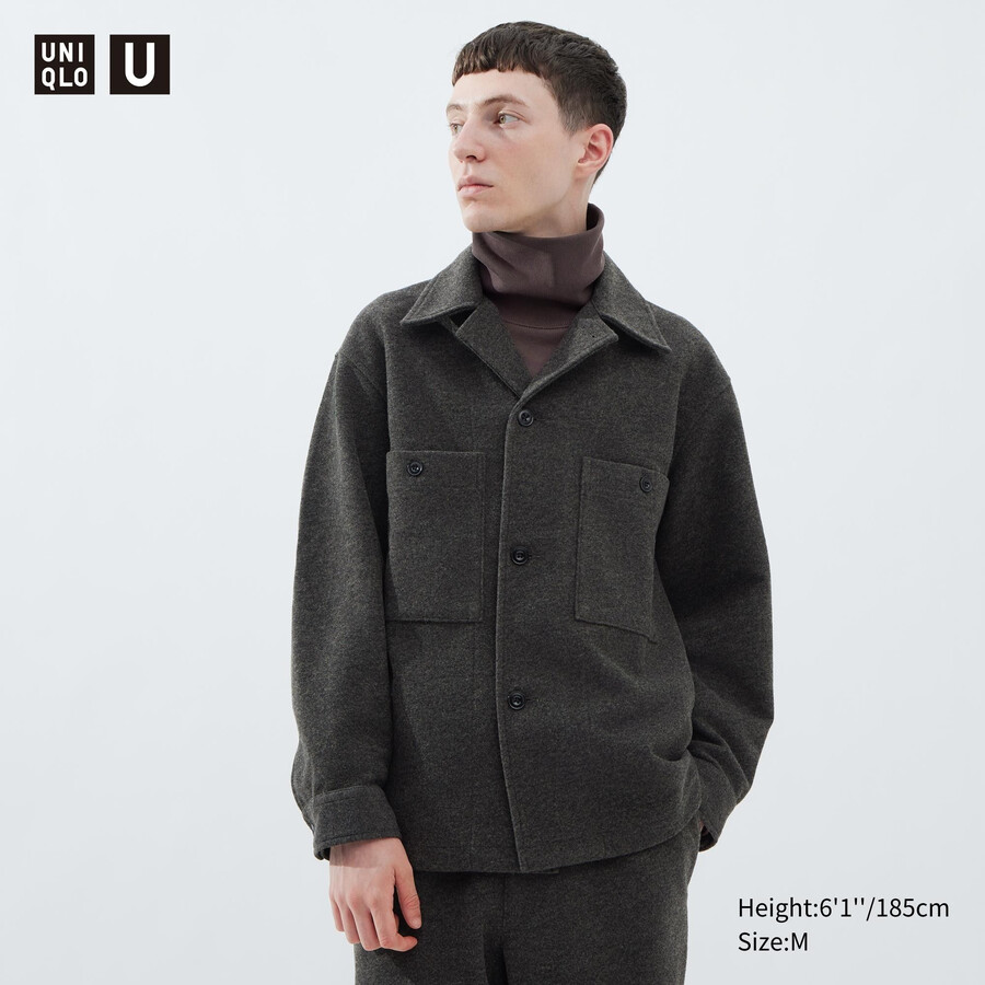 uniqlo fleece jersey herrövertröja grå