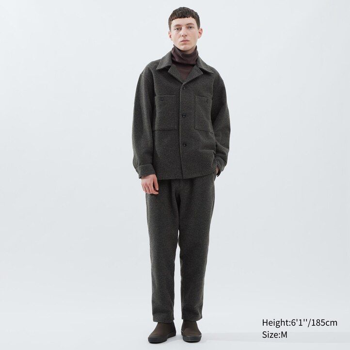 uniqlo fleece jersey herrövertröja grå