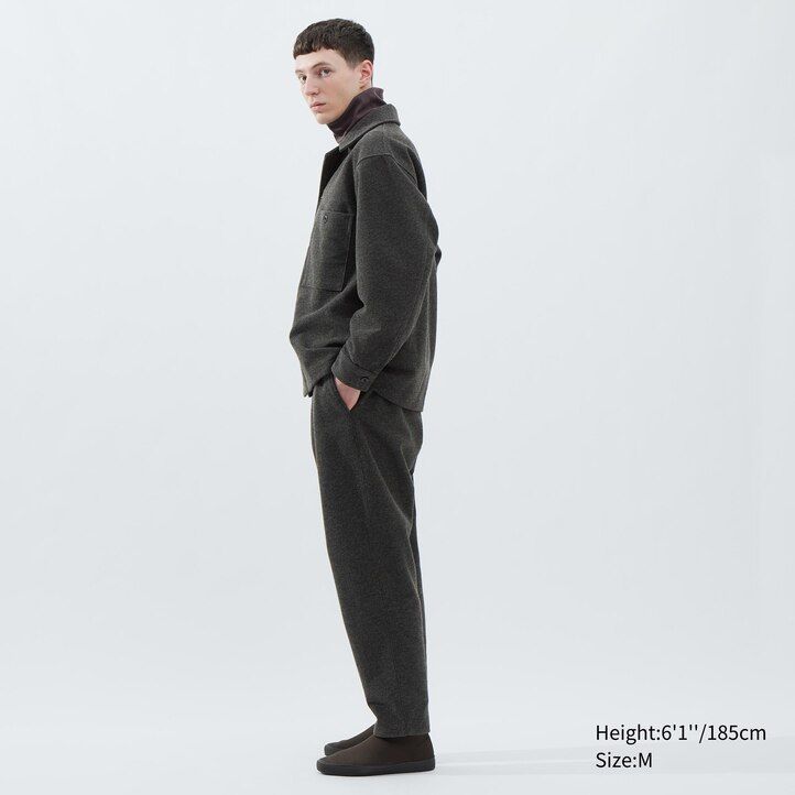 uniqlo fleece jersey herrövertröja grå
