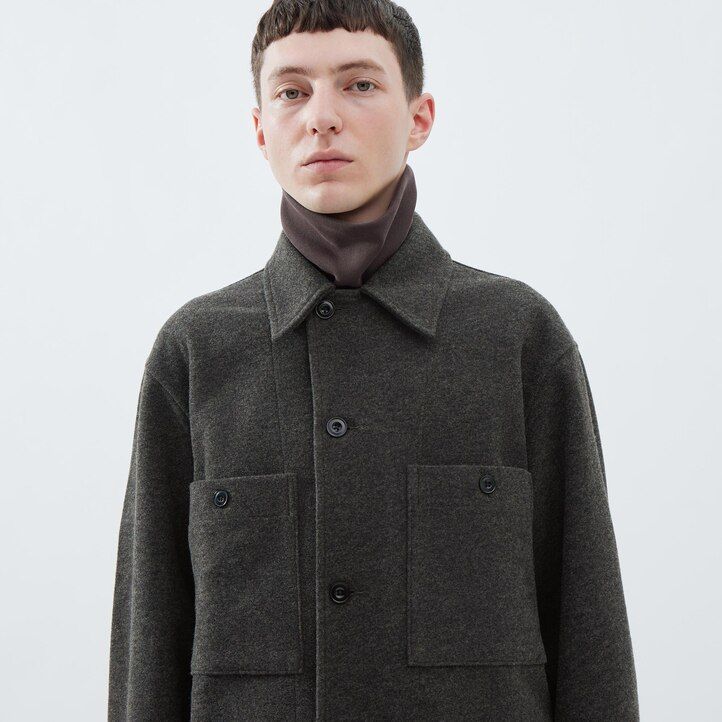 uniqlo fleece jersey herrövertröja grå