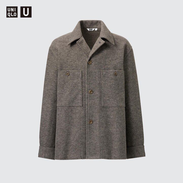 uniqlo fleece jersey herrövertröja grå