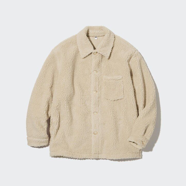 uniqlo vindtät ytterfleece herrövertröja brun