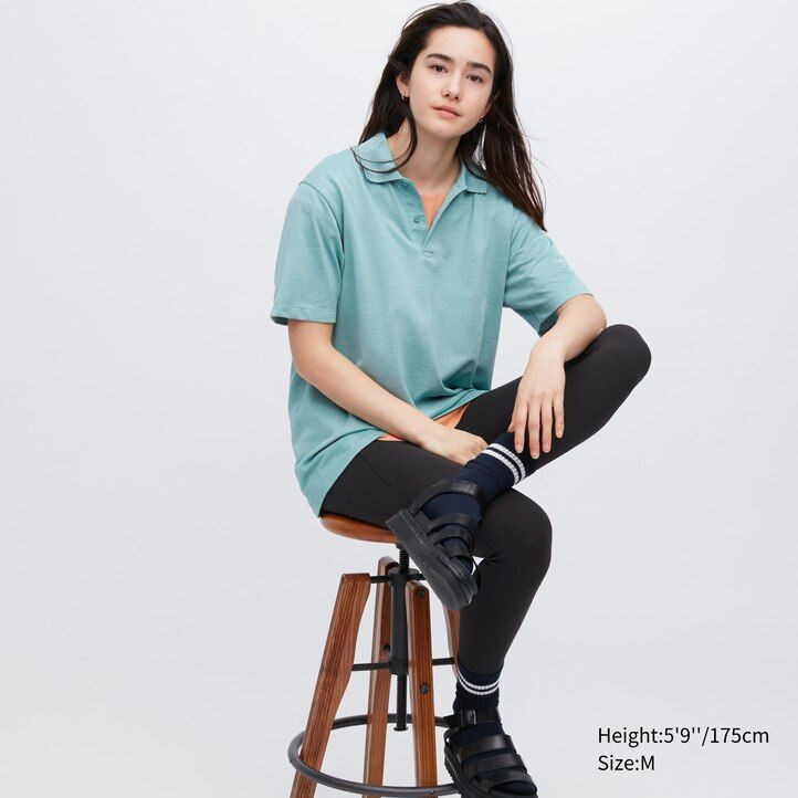 uniqlo dry ex herr pikétröja blå