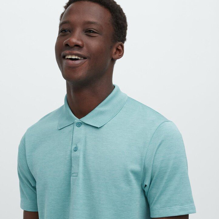 uniqlo dry ex herr pikétröja blå