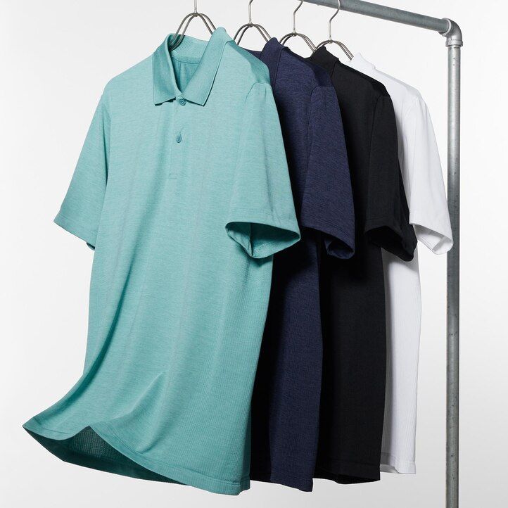 uniqlo dry ex herr pikétröja blå
