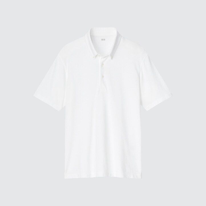uniqlo airism pique 2021 säsong pikétröja för män marinblå