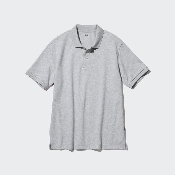 uniqlo dry pique herr pikétröja vit