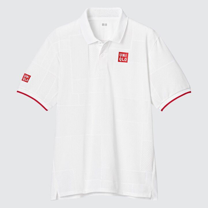 vit uniqlo kei nishikori london 2022 dry ex pikétröja för män