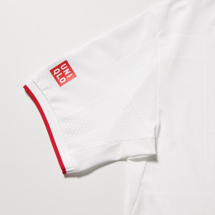 vit uniqlo kei nishikori london 2022 dry ex pikétröja för män