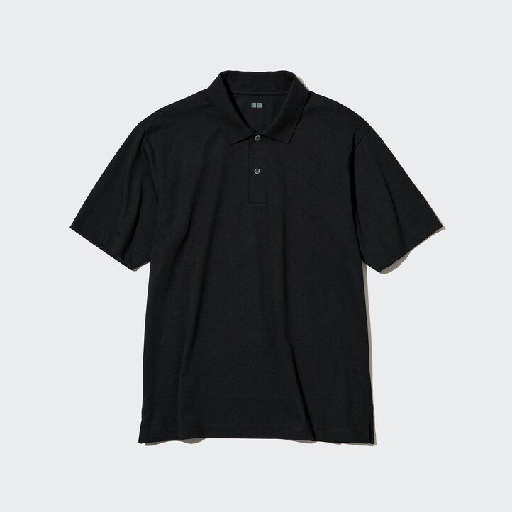 blå uniqlo airism herrpikétröja