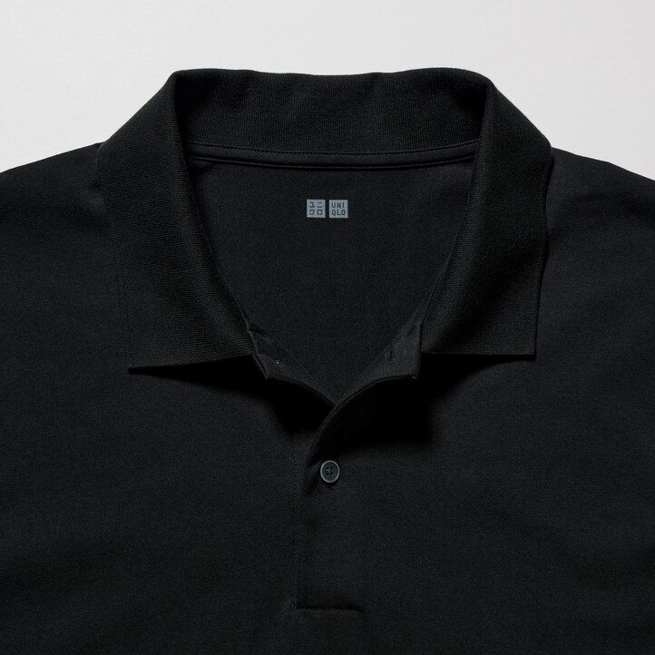 blå uniqlo airism herrpikétröja