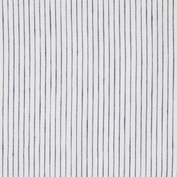 blå uniqlo 100 premium linne randig regular fit t-shirt herrskjortor med morfarskrage