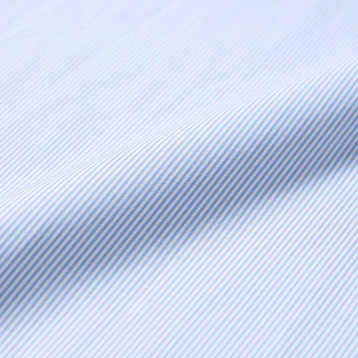 uniqlo super non iron regular fit randig halv cutaway krage herrskjorta blå