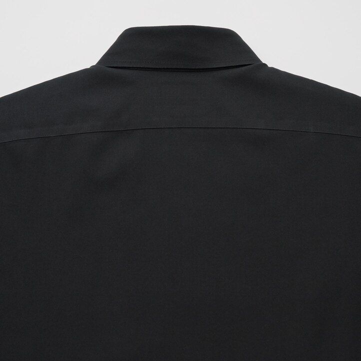 herr uniqlo super non iron slim fit t-shirt med vanlig krage vit