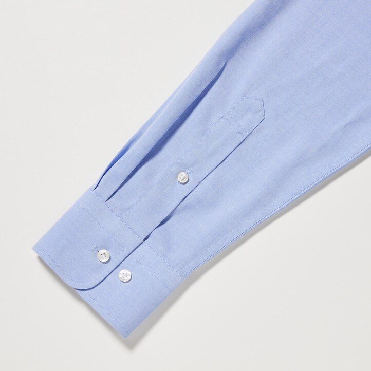 herr uniqlo super non iron slim fit t-shirt med vanlig krage svart