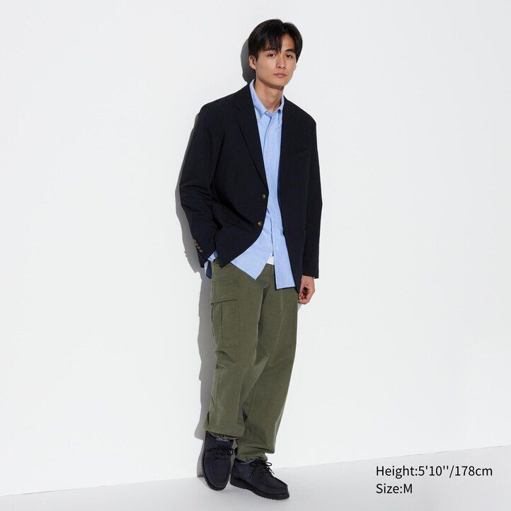 uniqlo regular fit oxford regular collar herrskjortor vita