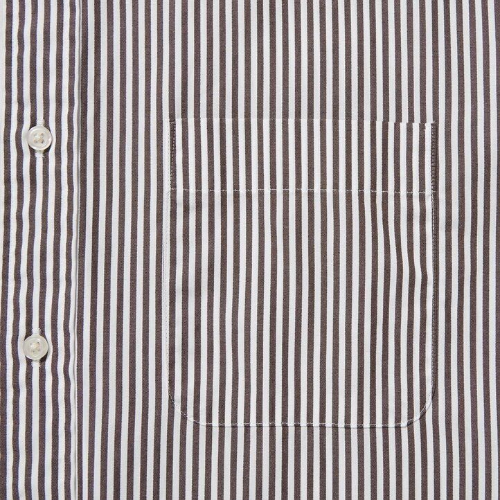 orange uniqlo extra fine cotton broadcloth regular fit randig button down-krage herrskjortor