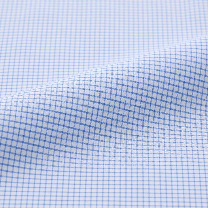 blå herrskjortor uniqlo easyre stretch slim fit med rutig halv cutaway krage