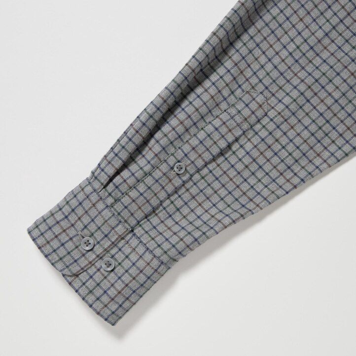 uniqlo flanellskjortor med regular fit och button down-krage vita
