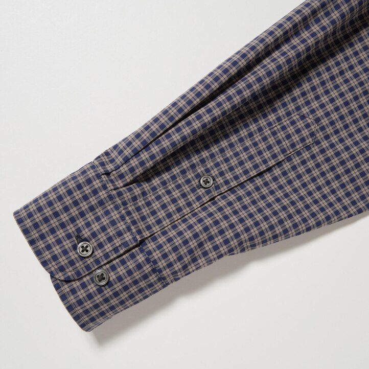 bruna uniqlo extra fine cotton broadcloth herrskjortor med regular fit och button down-krage