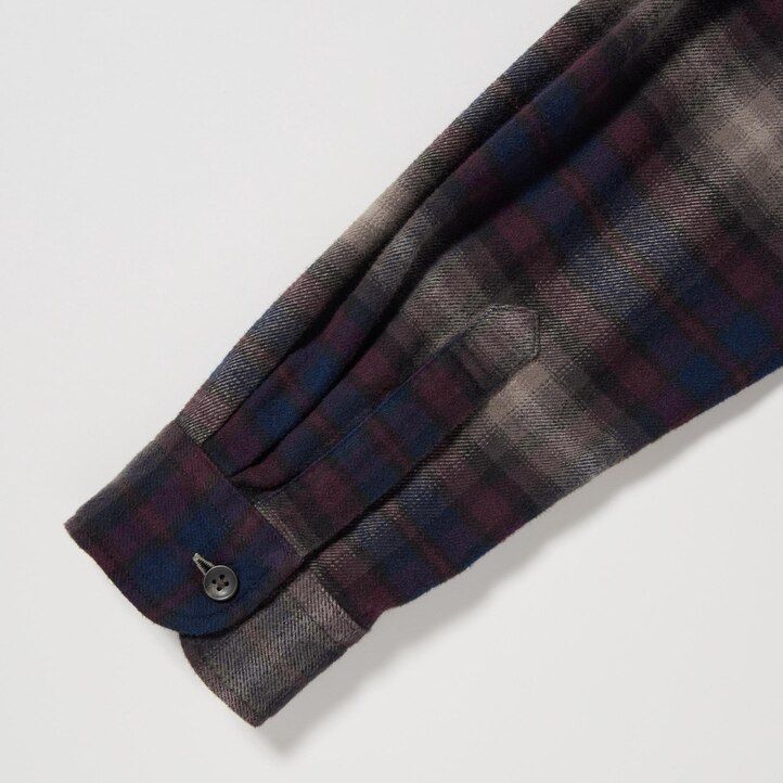 uniqlo flanellskjortor med regular fit och normal krage herr vinröd