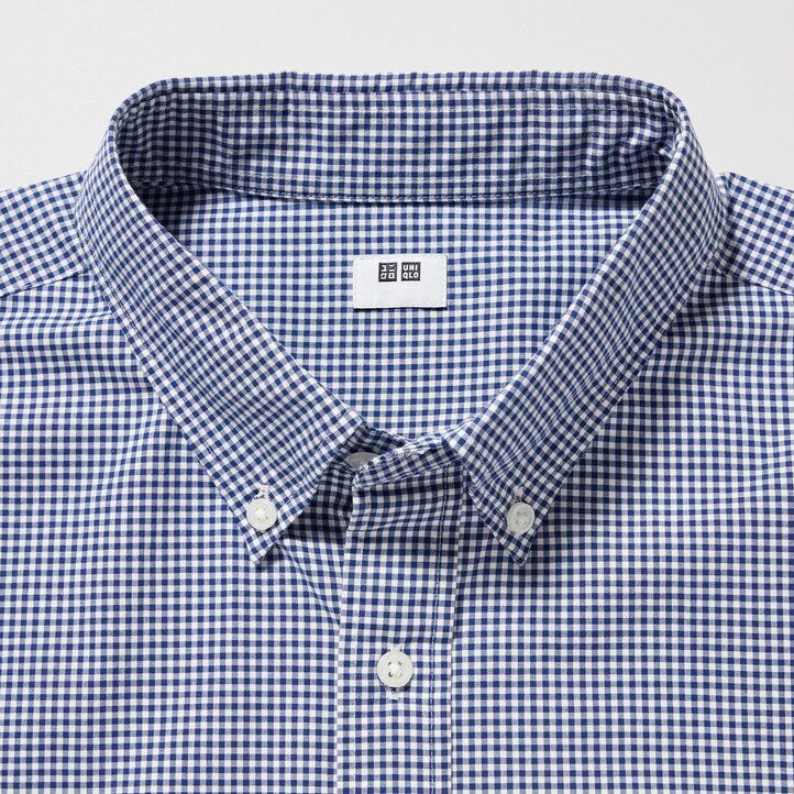 herr uniqlo extra fine cotton broadcloth-skjortor med extra fin bomull blå