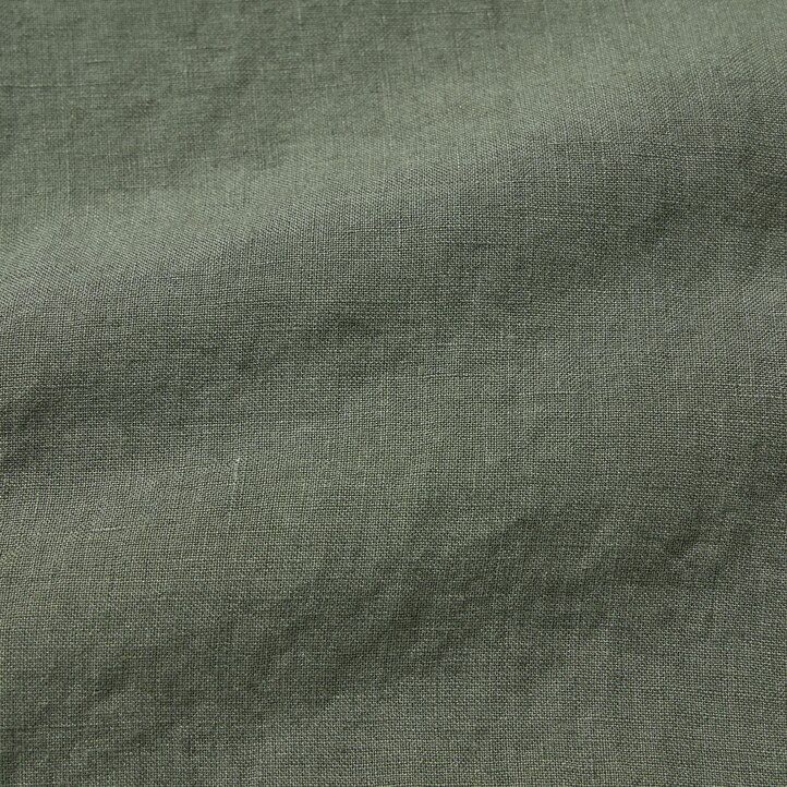 herr uniqlo 100 premium linne regular fit t-shirt med farfarskrage blå