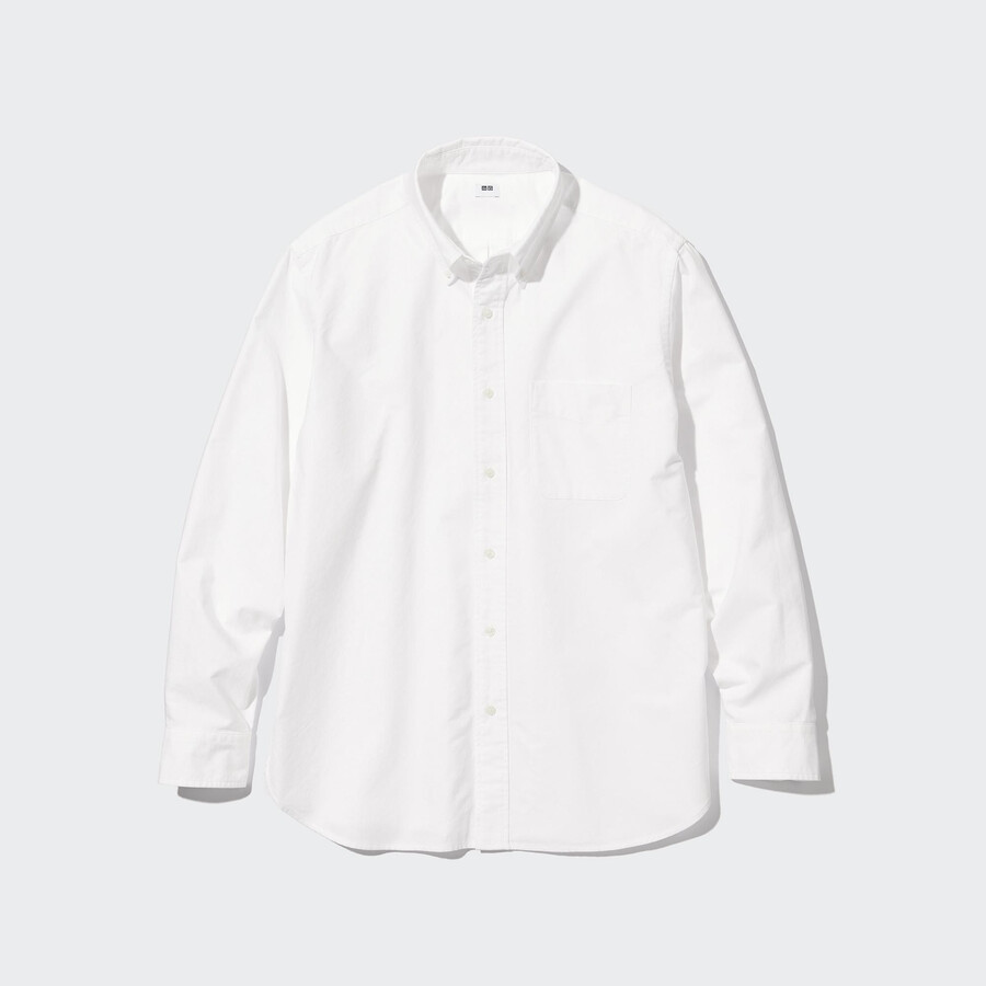 vita herrskjortor uniqlo med regular fit i oxford-modell