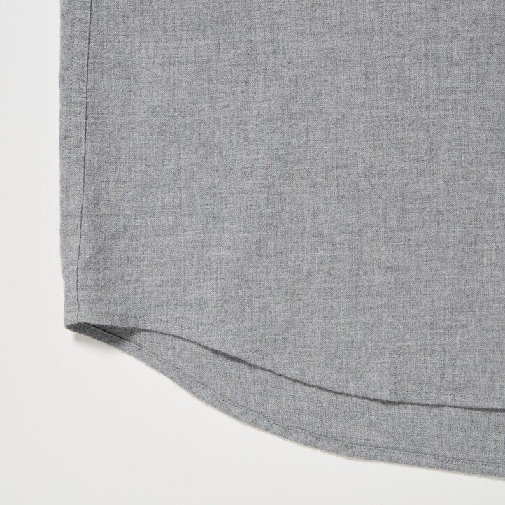 uniqlo flanell regular fit t-shirt med knappkrage herrskjortor vita