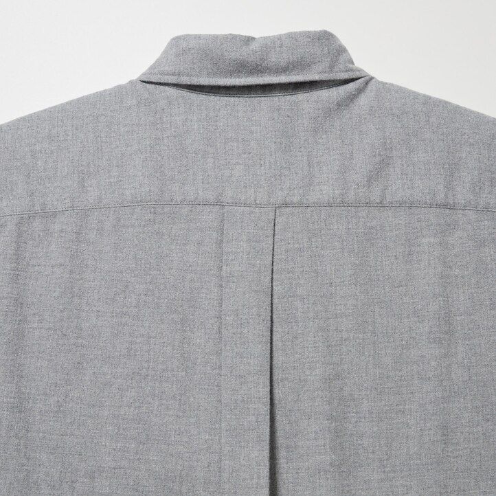 uniqlo flanell regular fit t-shirt med knappkrage herrskjortor vita