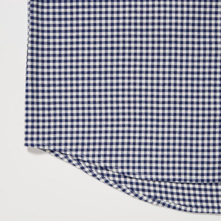 röda uniqlo flanellskjortor med normal passform och knapphalskrage