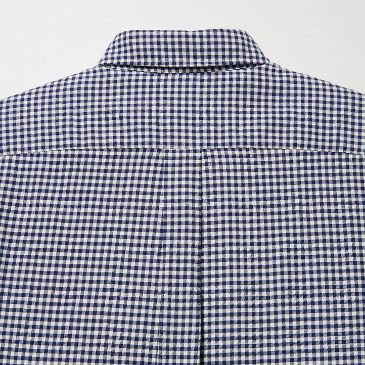 röda uniqlo flanellskjortor med normal passform och knapphalskrage