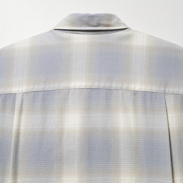 uniqlo flanellrutiga herrskjortor grå