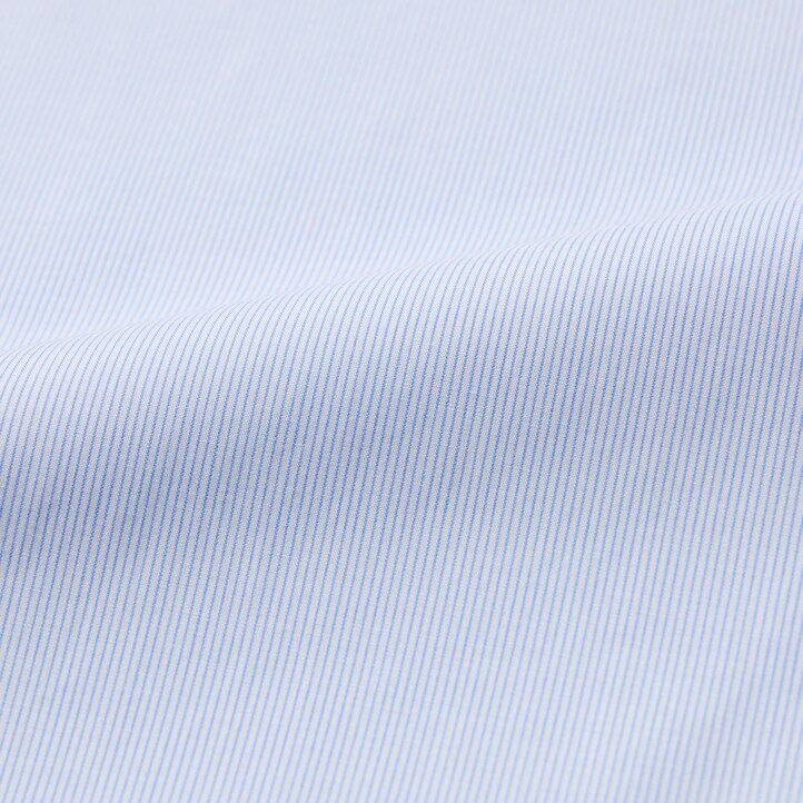 uniqlo easyre stretch slim fit randig semi cutaway krage herrskjortor blå