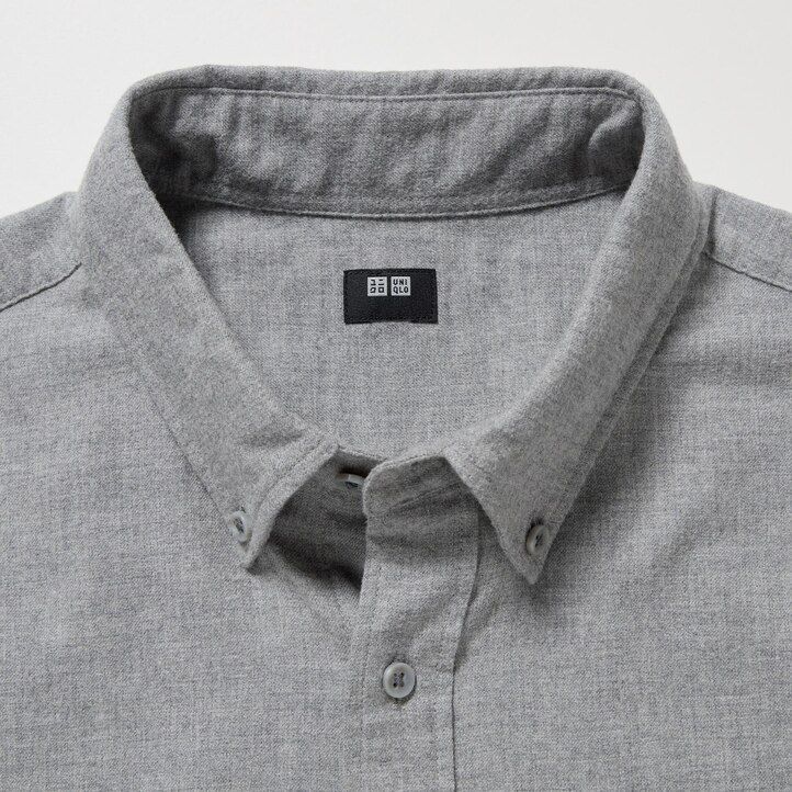 uniqlo flannel regular fit t-shirt herrskjortor olivgrön