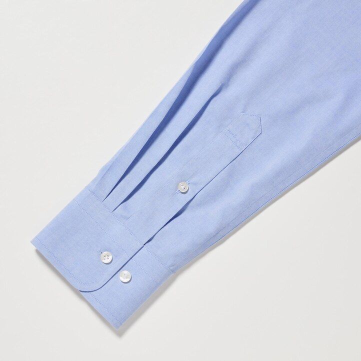 vit uniqlo super non iron regular fit t-shirt med vanlig krage för män