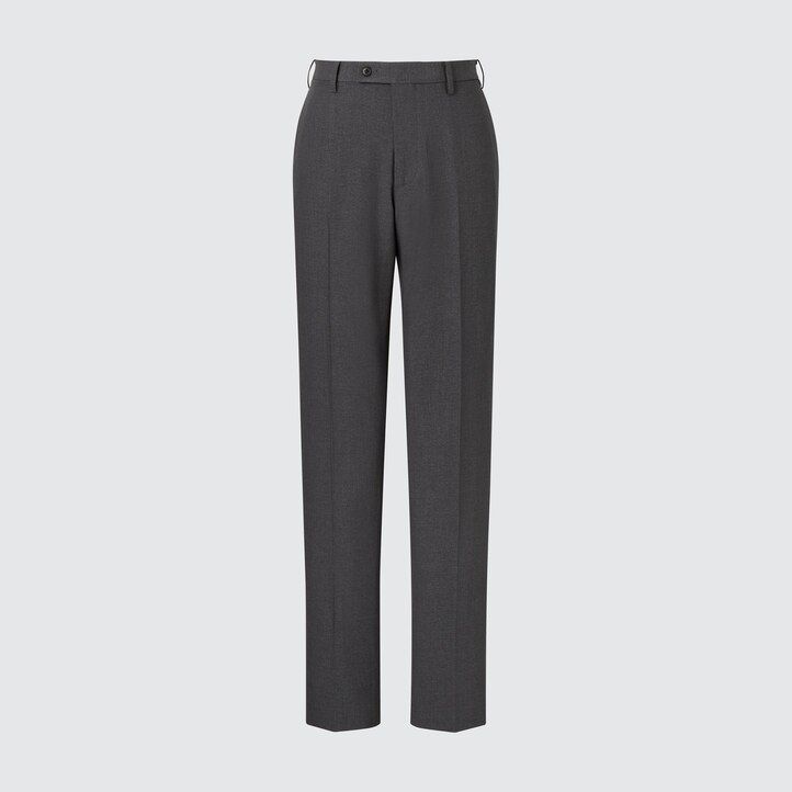 mörkgrå uniqlo airsense ultralätta ullliknande kostymer för män