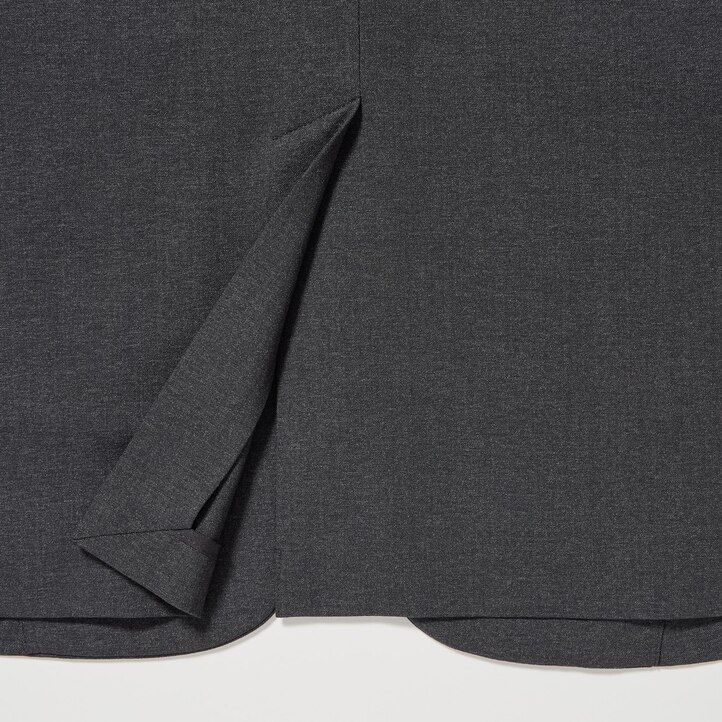 mörkgrå uniqlo airsense ultralätta ullliknande kostymer för män