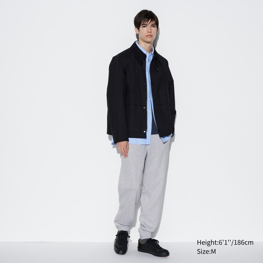 herr uniqlo joggers grå