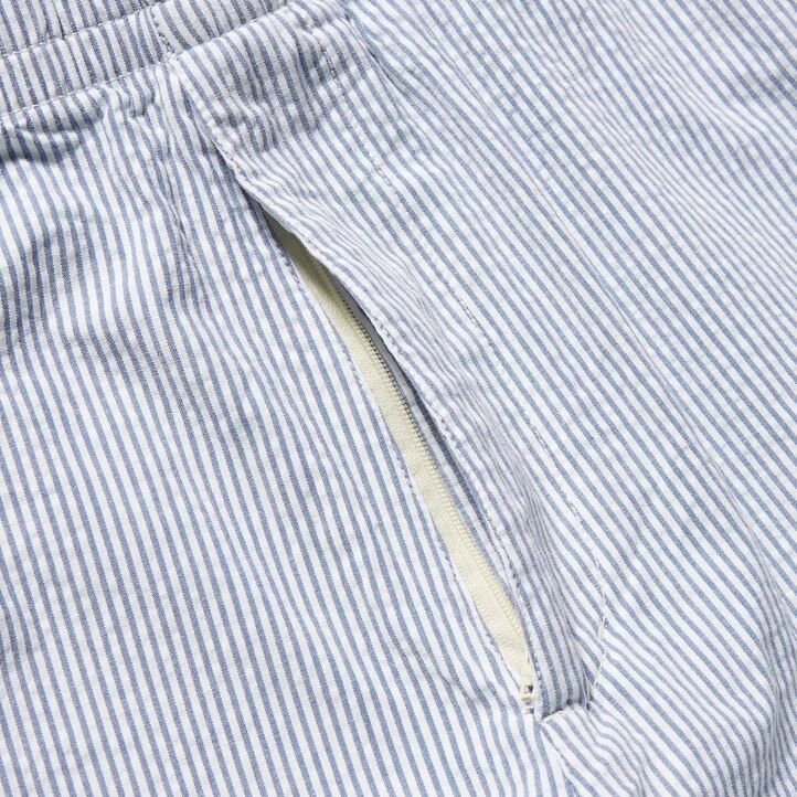 uniqlo dry stretch seersucker easys herrbyxor blå